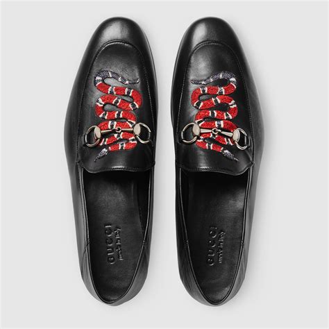 gucci leather loafer with snake